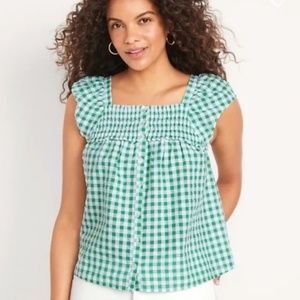 - Old Navy Gingham Top XL
